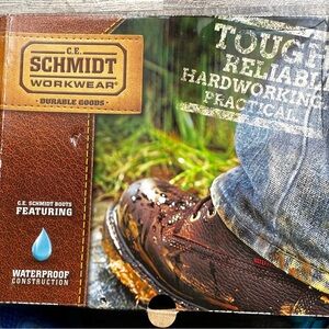 Steele tipped waterproof boots.